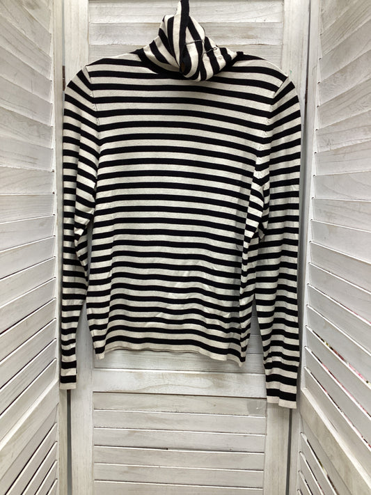 Top Long Sleeve By H&m In Striped Pattern, Size: M