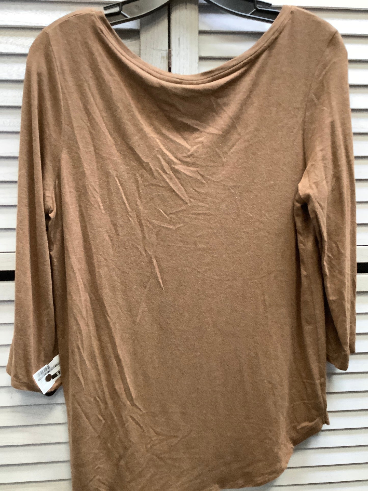 Top Long Sleeve By Tahari By Arthur Levine In Brown, Size: M