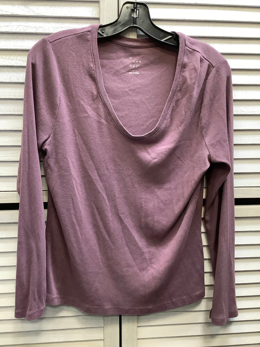 Top Long Sleeve By A New Day In Purple, Size: L