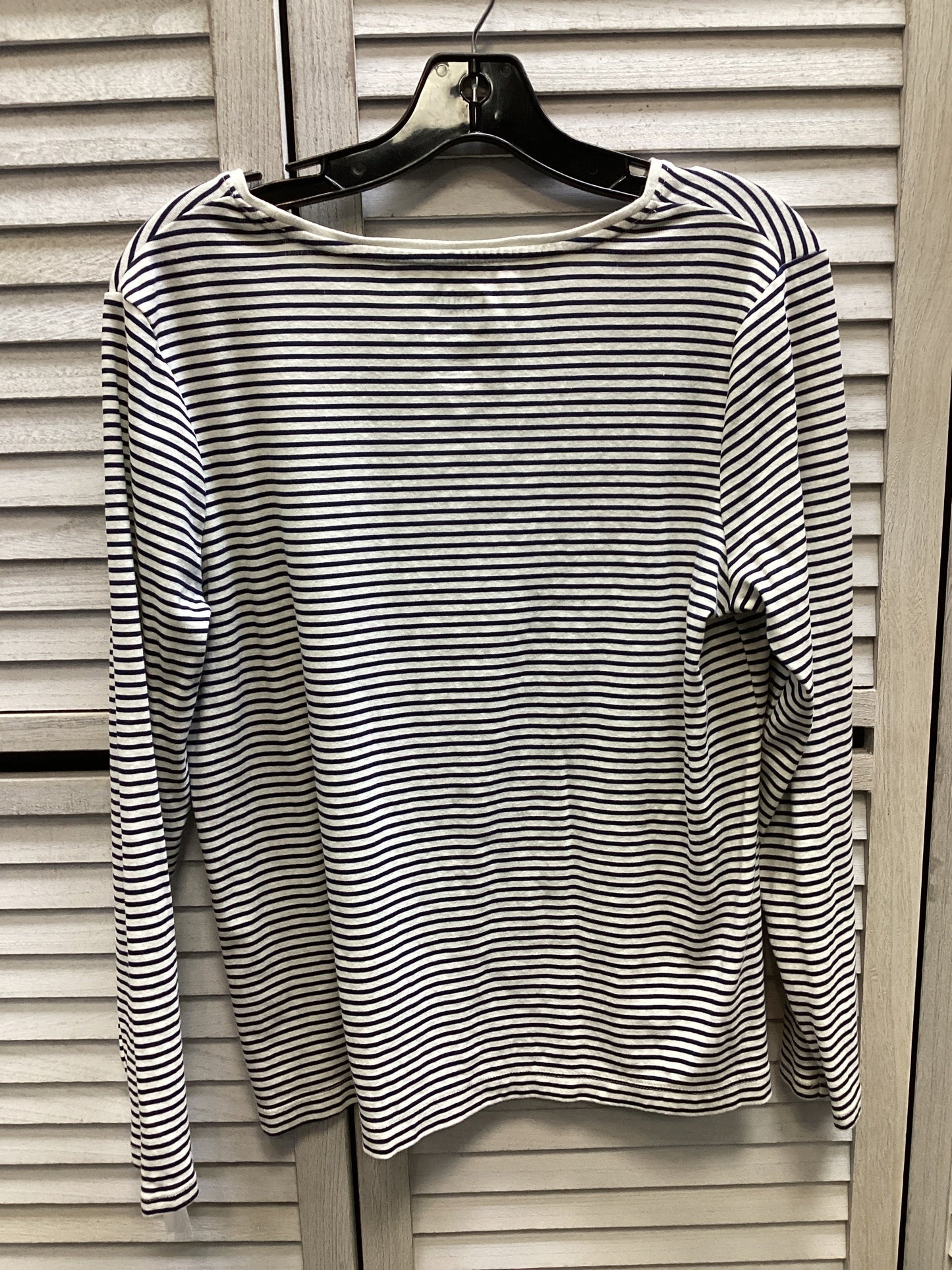 Top Long Sleeve By Croft And Barrow In Striped Pattern, Size: Xl