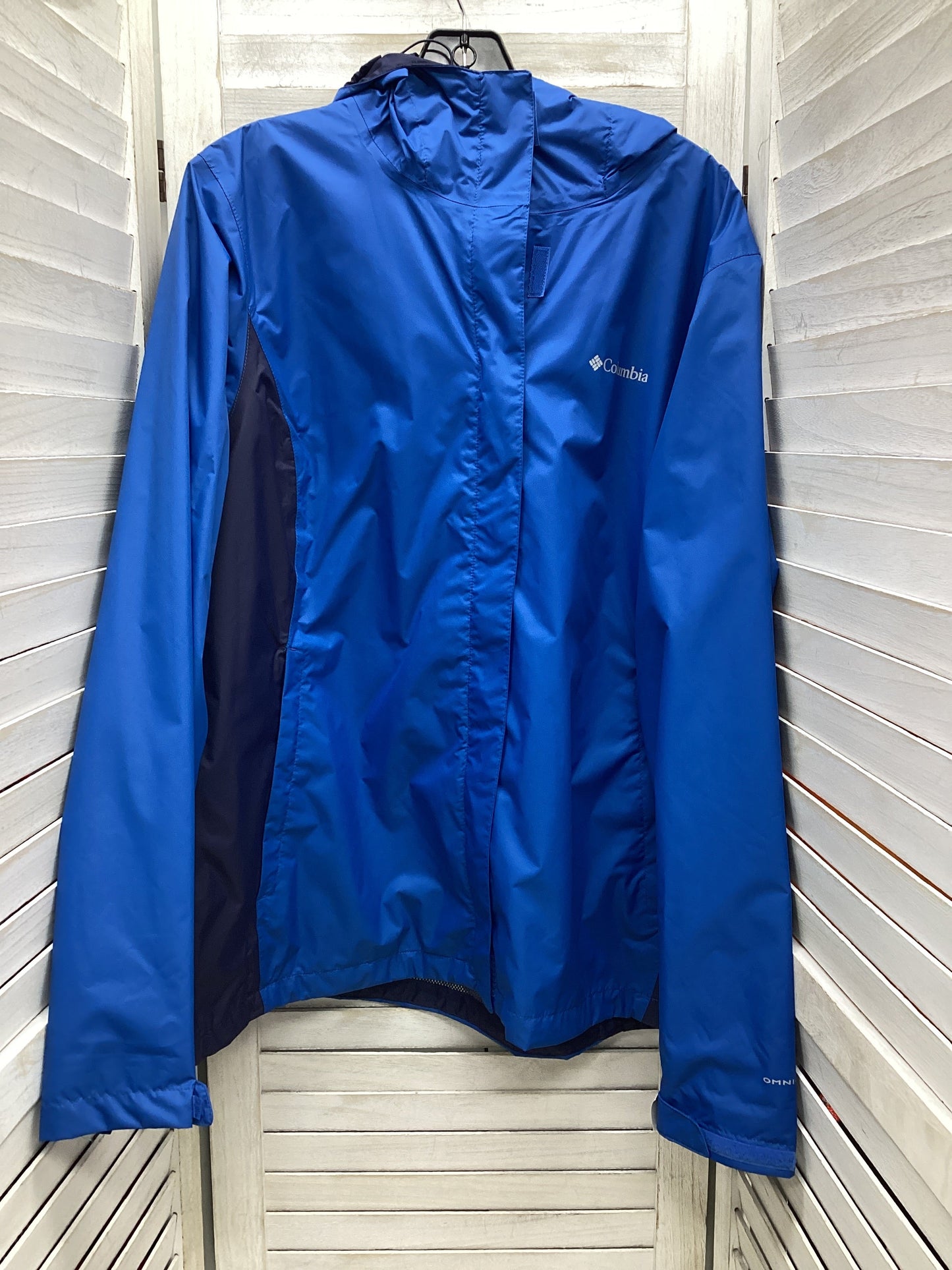 Jacket Windbreaker By Columbia In Blue, Size: Xl