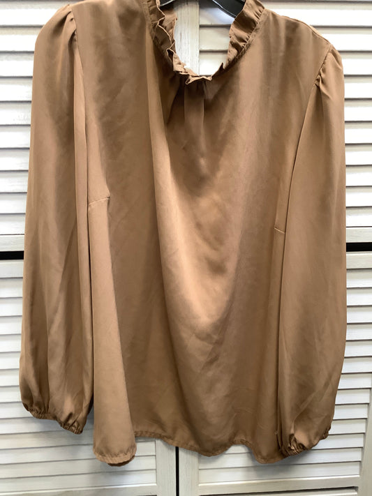 Top Long Sleeve By Shein In Brown, Size: 2x