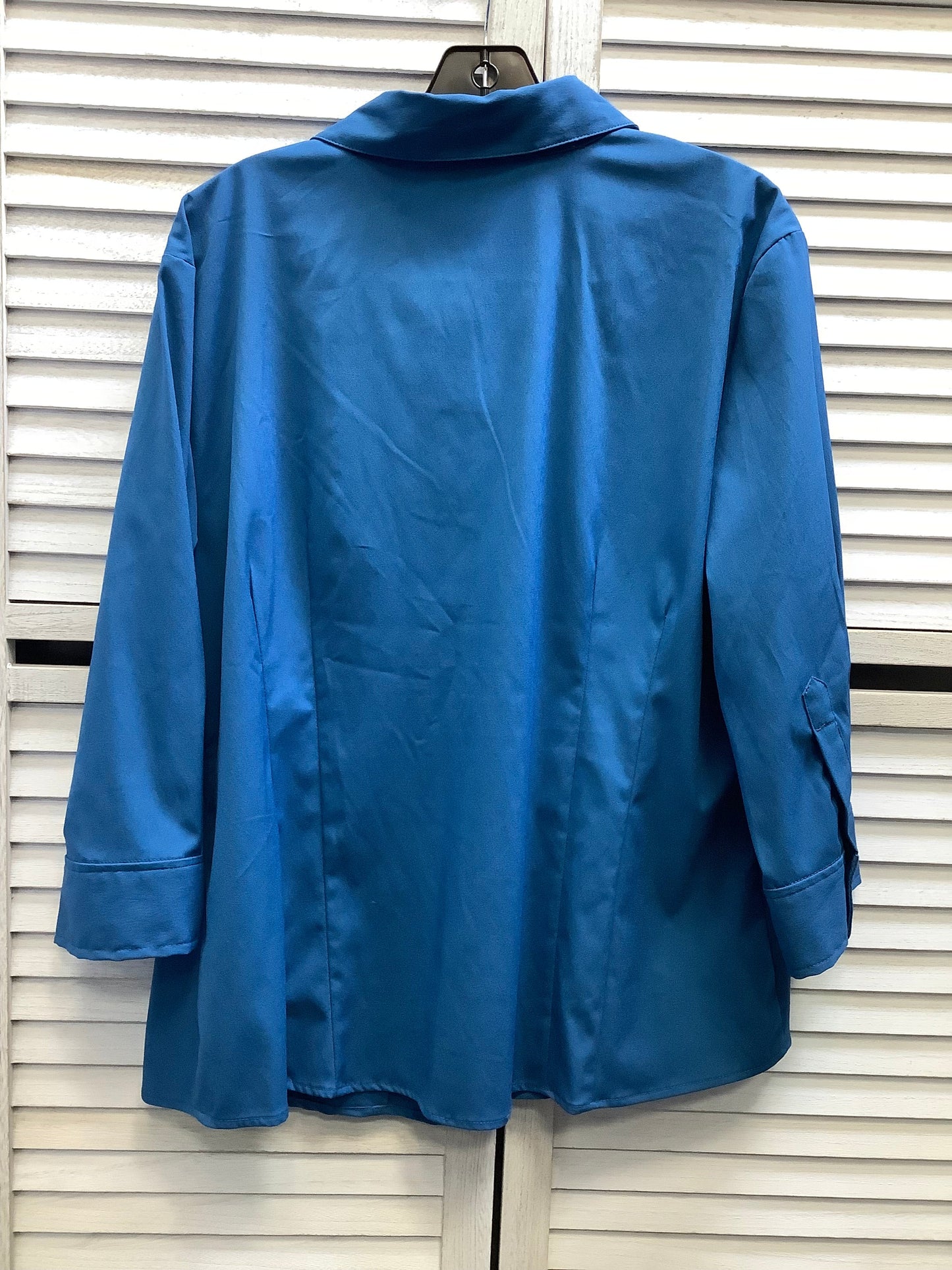 Blouse Long Sleeve By Style And Company In Blue, Size: Xl