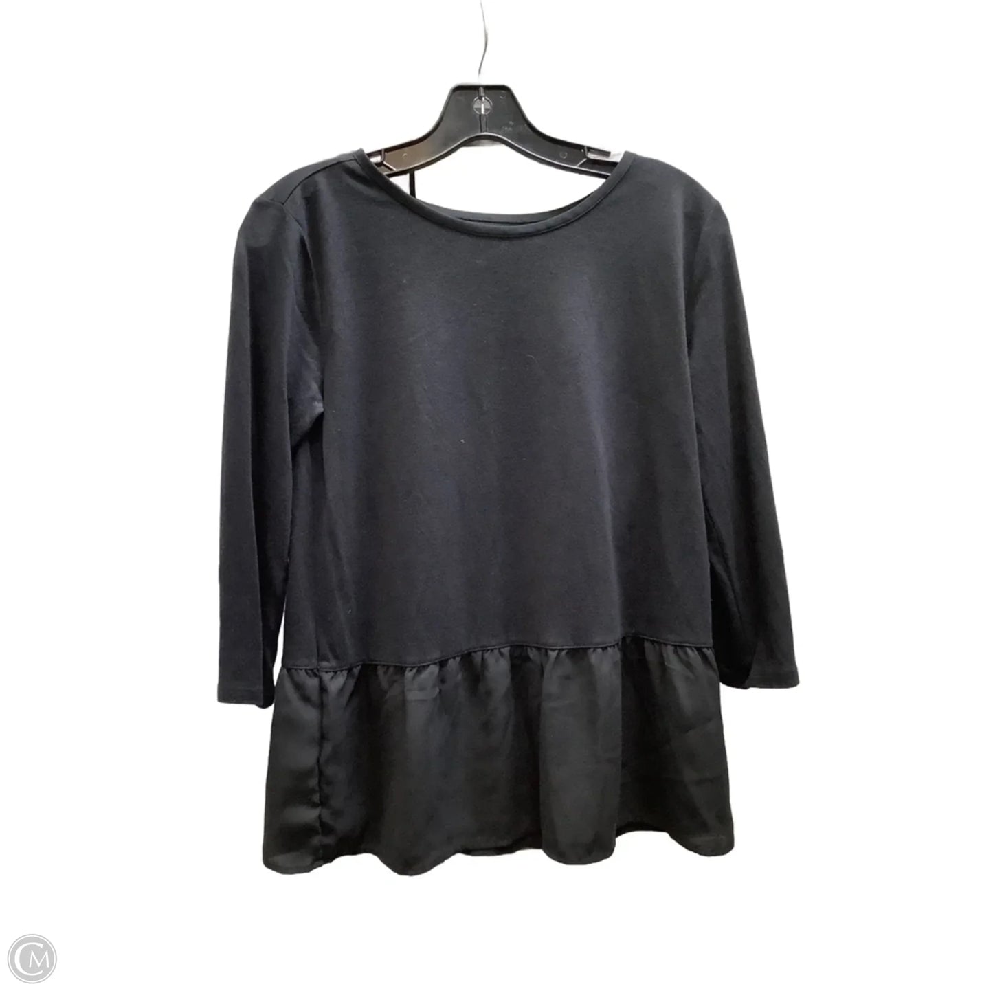 Top Long Sleeve By Stylus In Black, Size: S