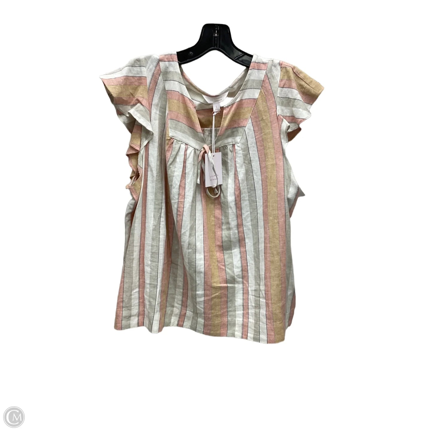 Top Short Sleeve By Knox Rose In Multi-colored, Size: M