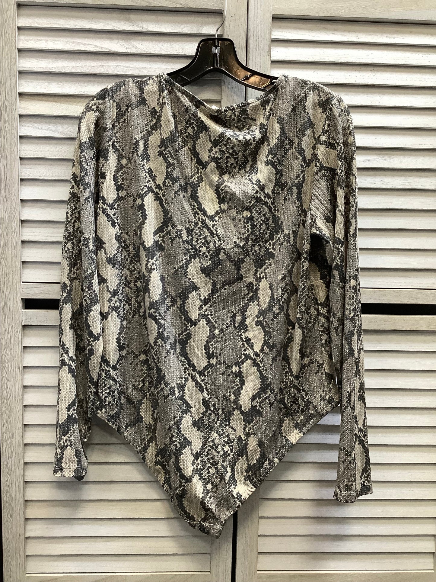 Bodysuit By H&m In Snakeskin Print, Size: Xl