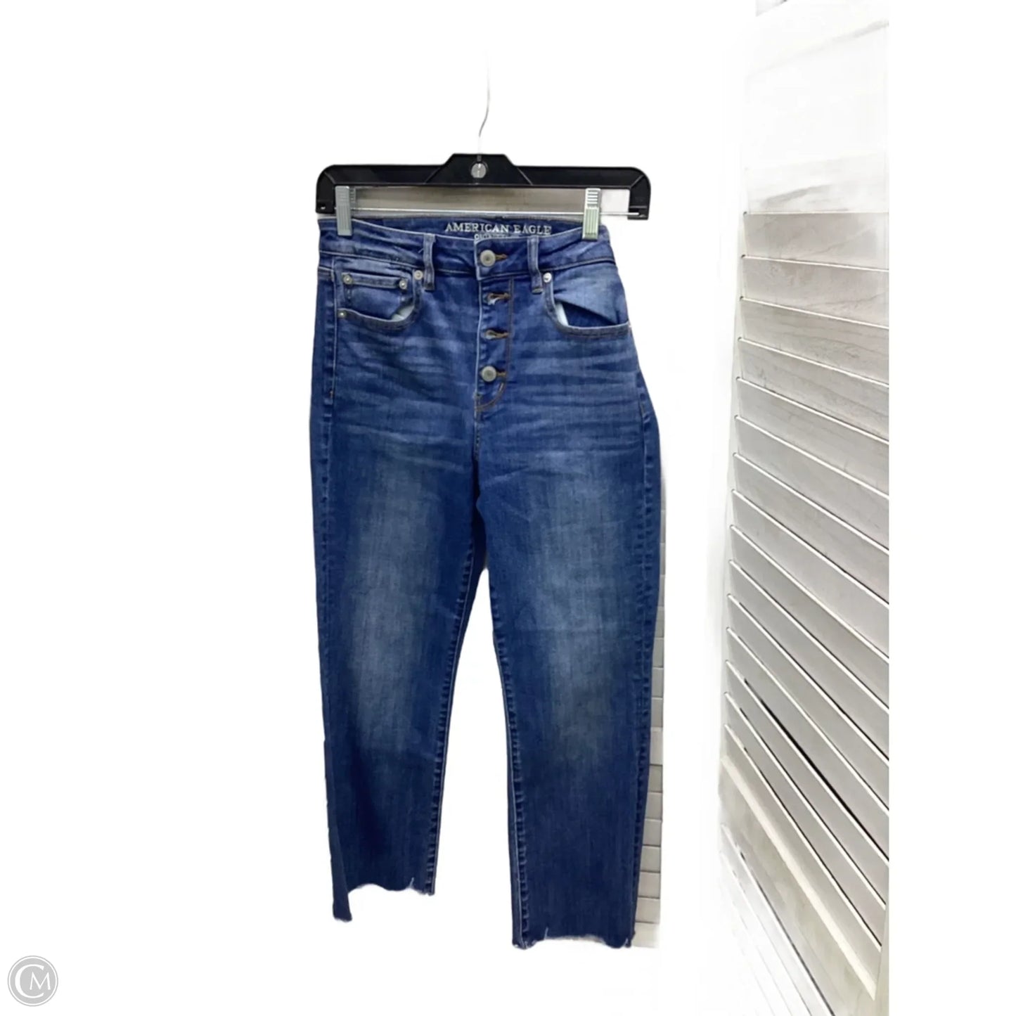 Jeans Boyfriend By American Eagle In Blue Denim, Size: 8