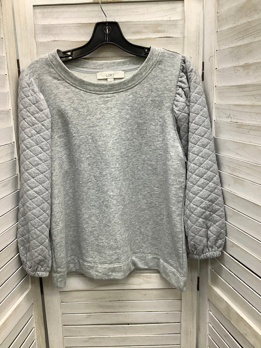 Top Long Sleeve By Loft In Grey, Size: M