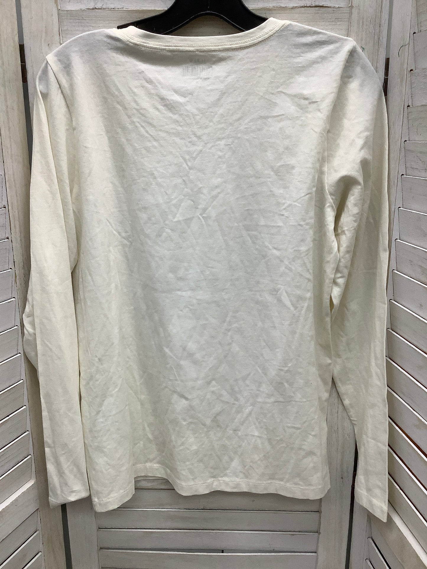 Top Long Sleeve By J. Crew In Ivory, Size: M