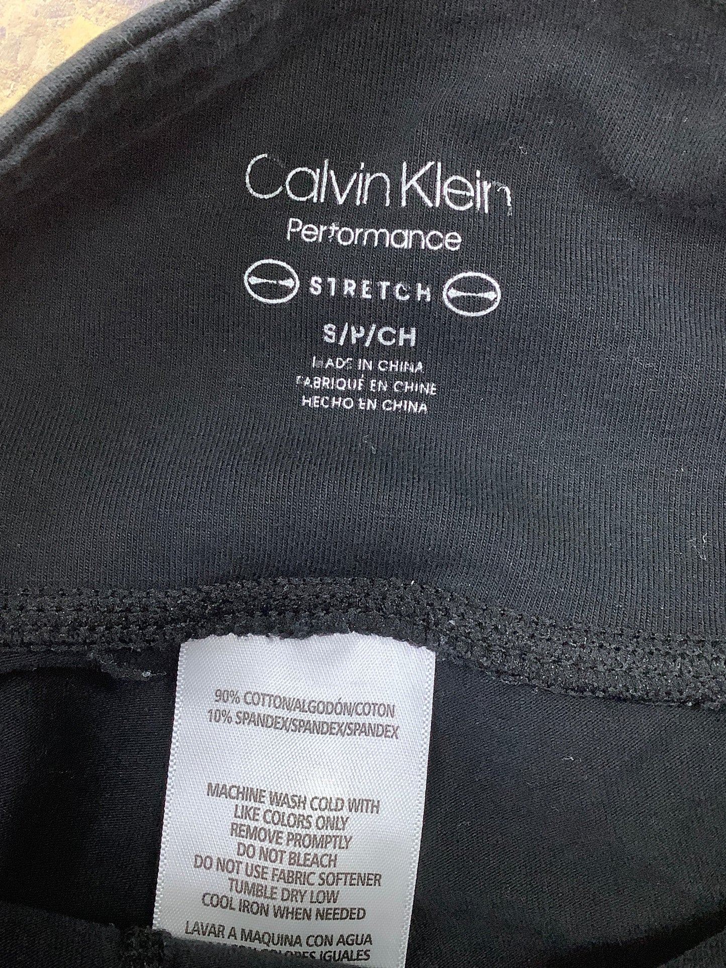 Athletic Leggings By Calvin Klein In Black, Size: S