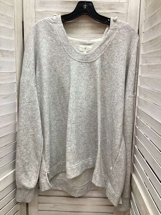 Sweatshirt Hoodie By Lou And Grey In Grey, Size: Xl