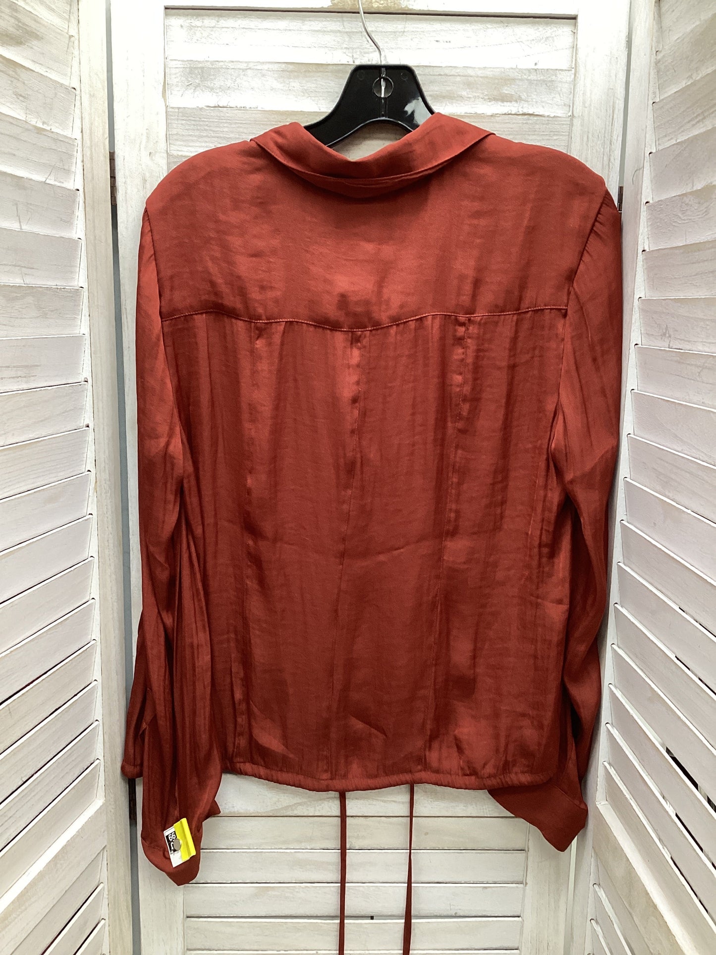 Top Long Sleeve By Bar Iii In Brown, Size: L