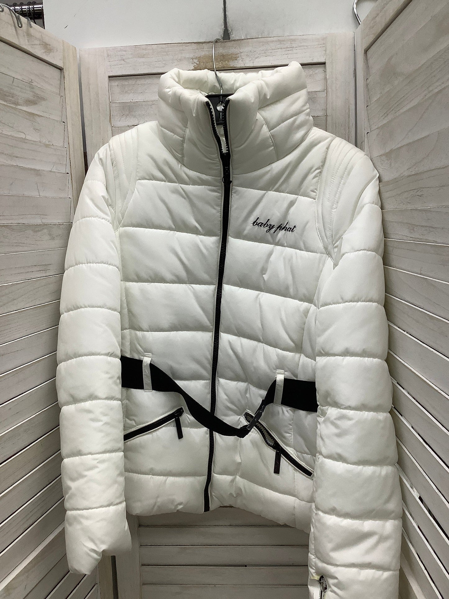 Coat Parka By Baby Phat In White, Size: L