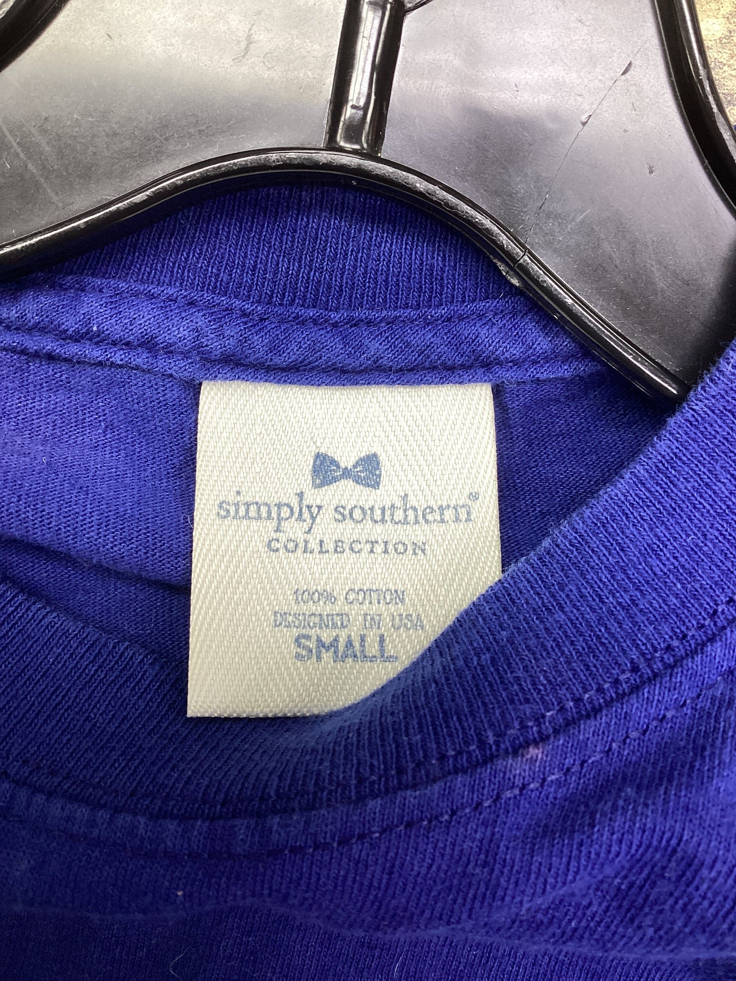 Top Long Sleeve By Simply Southern In Blue, Size: S