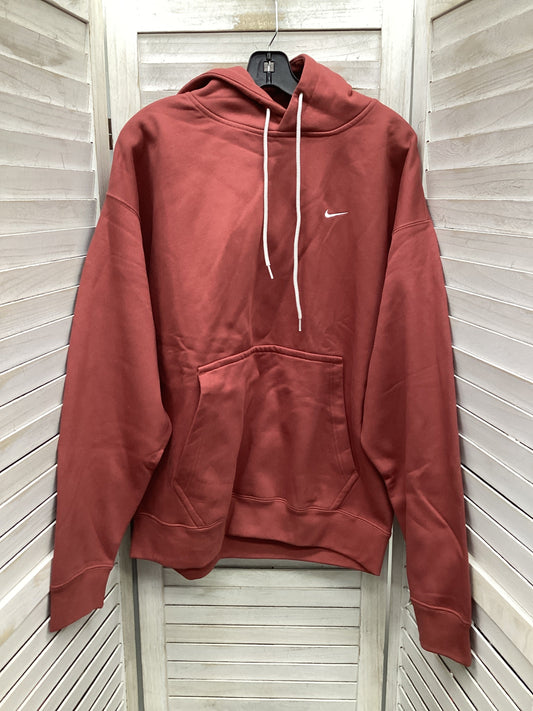 Athletic Sweatshirt Hoodie By Nike In Rose Gold, Size: L