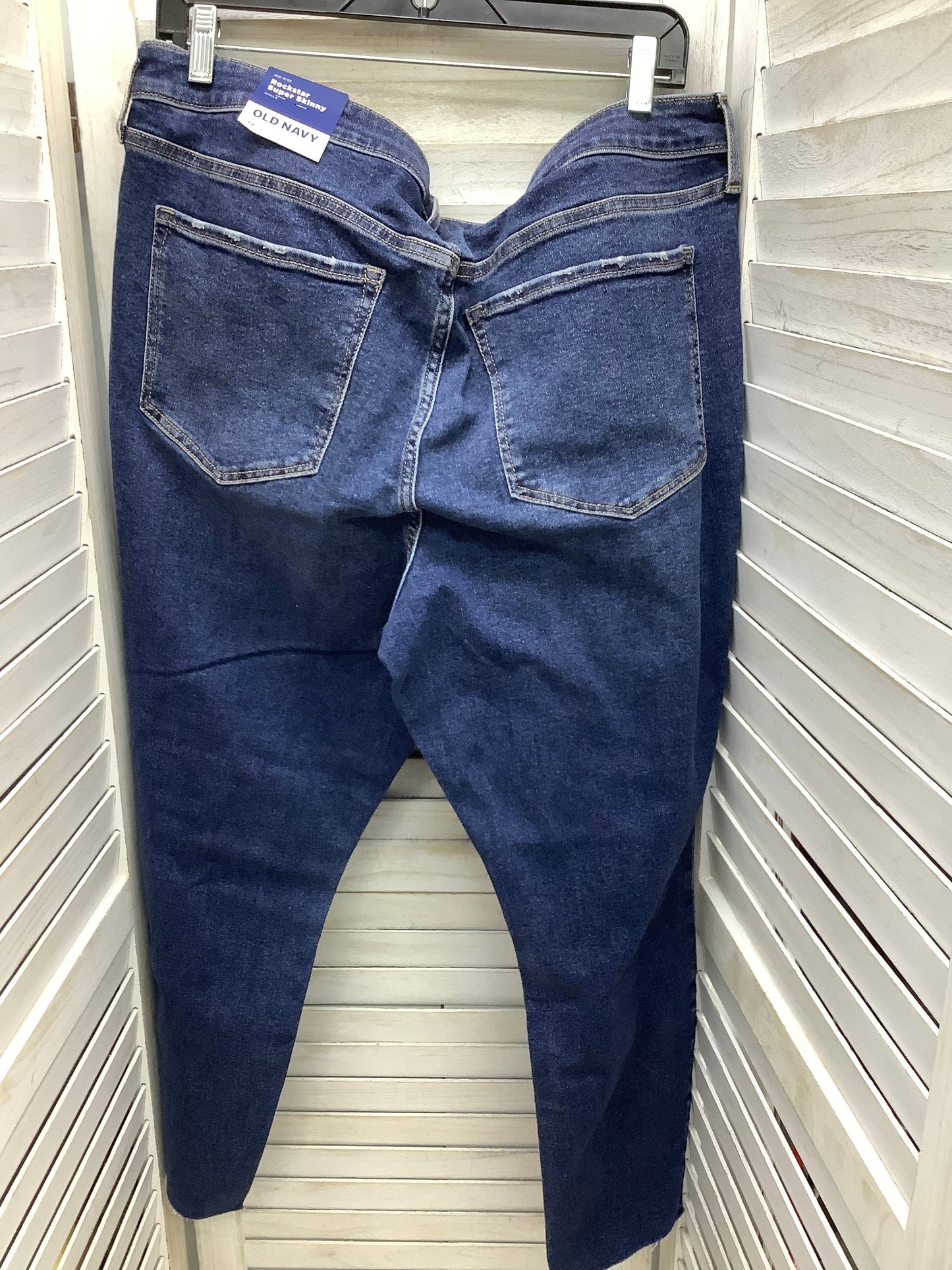 Jeans Boyfriend By Old Navy In Blue Denim, Size: 18