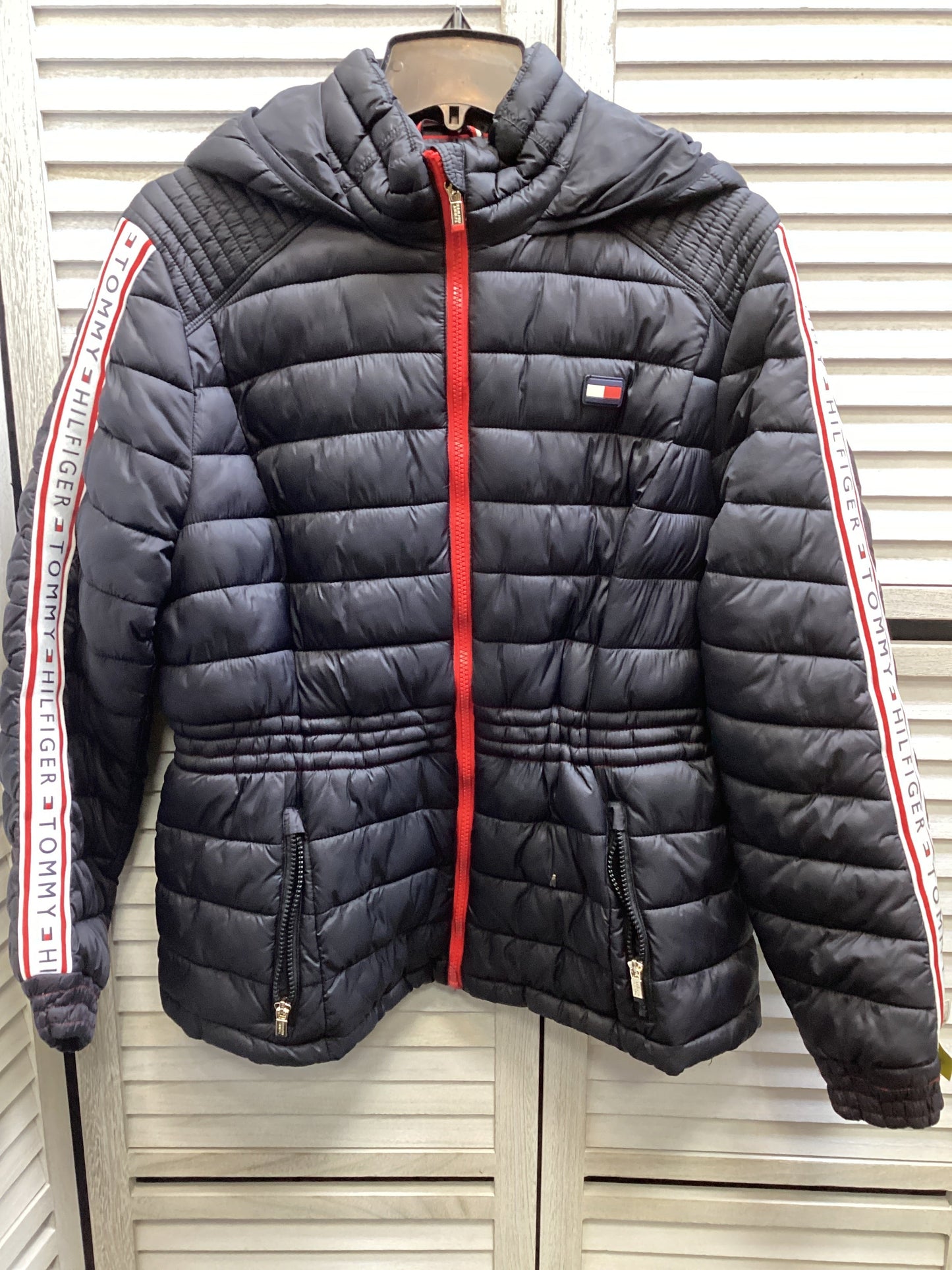 Coat Puffer & Quilted By Tommy Hilfiger In Black, Size: Xl