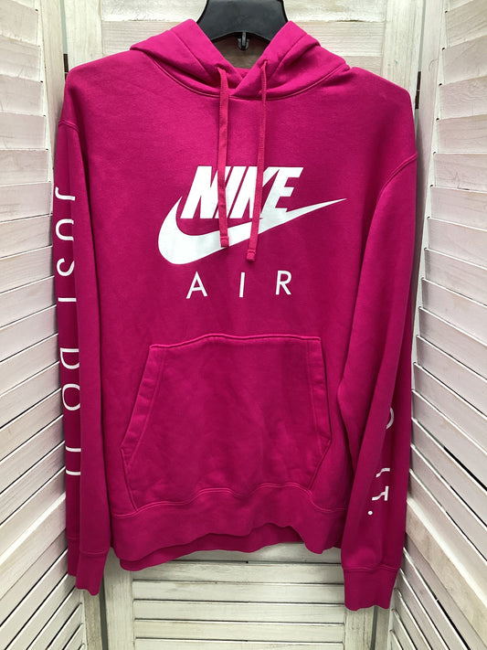 Sweatshirt Hoodie By Nike In Pink, Size: M