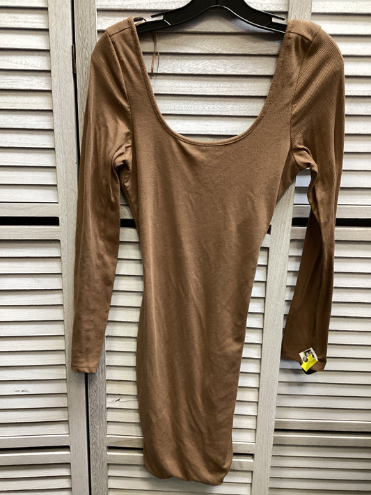 Dress Casual Midi By Love Tree In Brown, Size: L