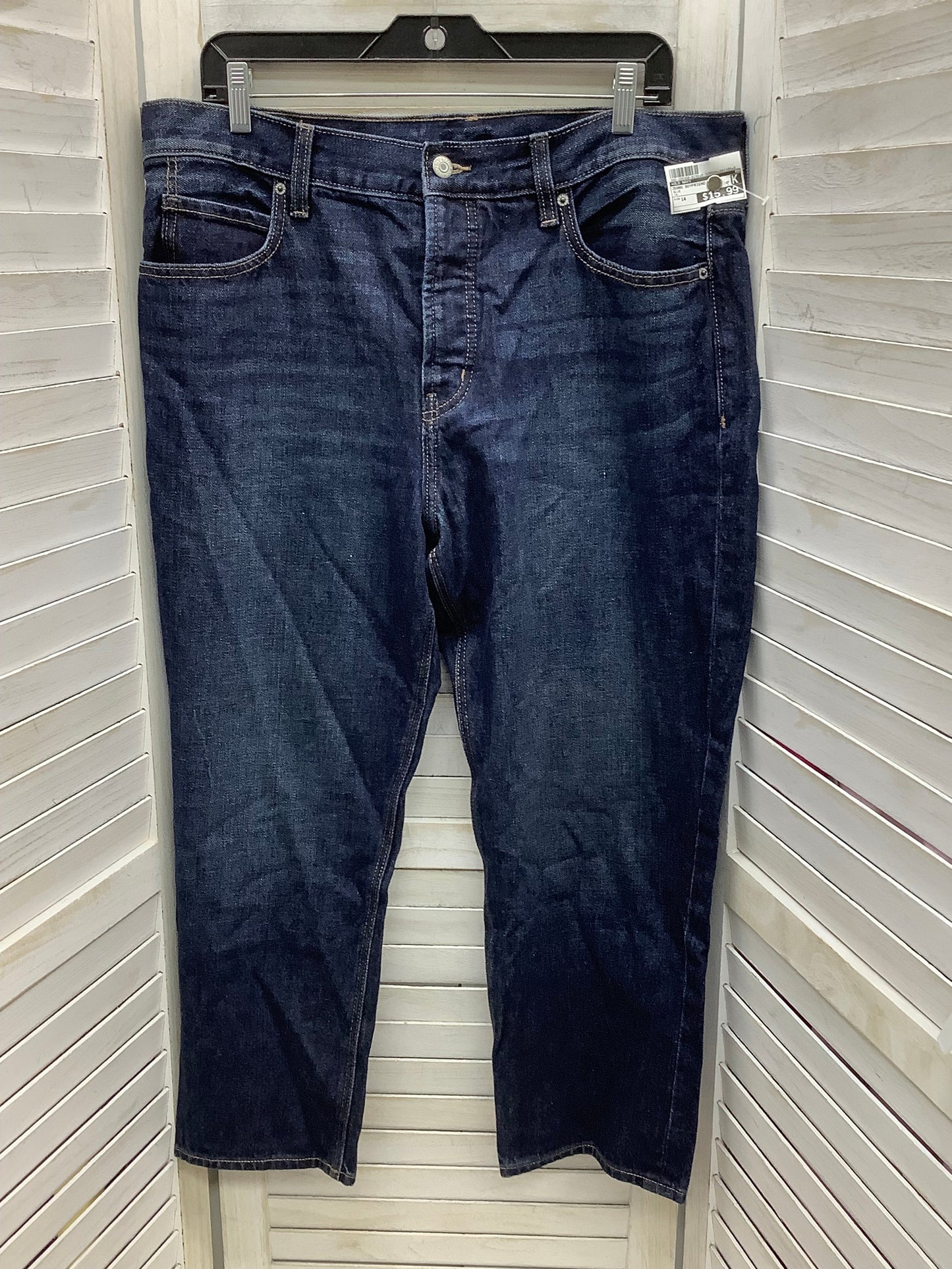 Jeans Boyfriend By Old Navy In Blue, Size: 14