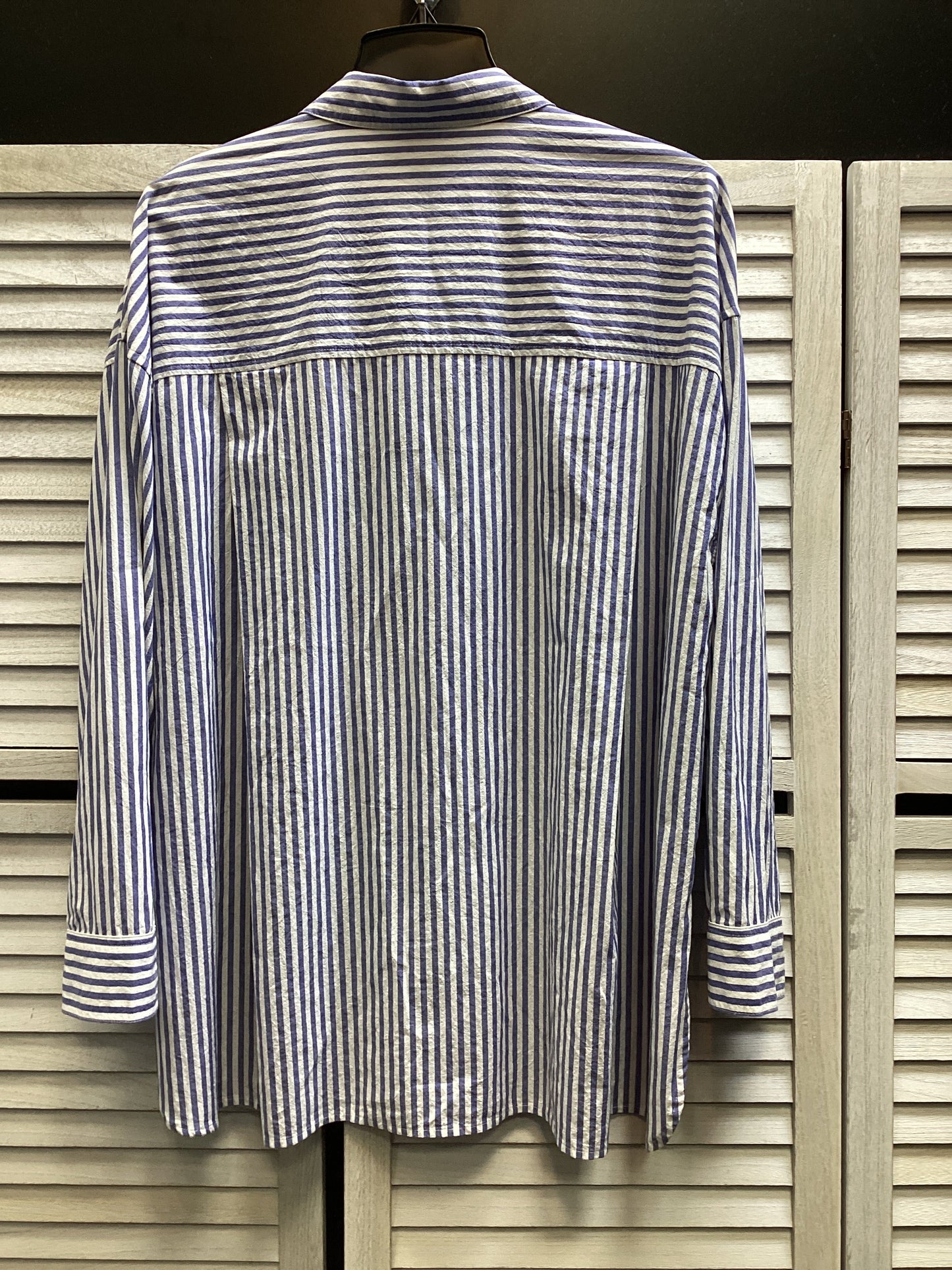 Top Long Sleeve By Madewell In Striped Pattern, Size: Xl