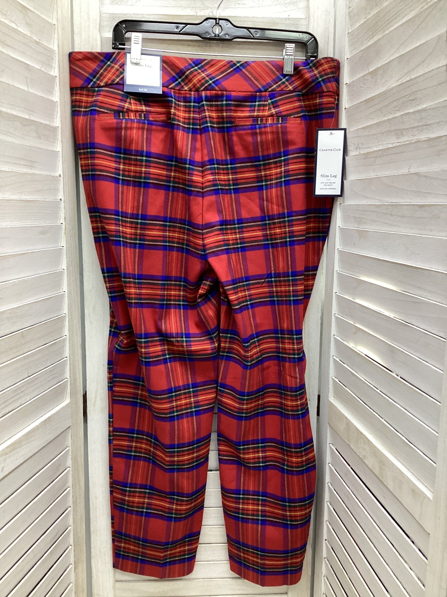 Pants Chinos & Khakis By Charter Club In Plaid Pattern, Size: 18