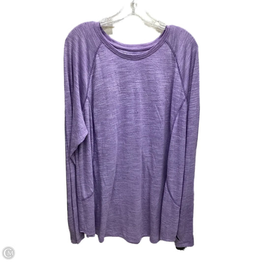 Athletic Top Long Sleeve Crewneck By Tek Gear In Purple, Size: 2x