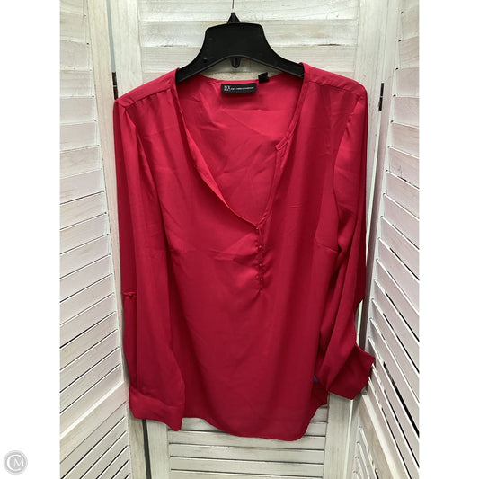 Top Long Sleeve By New York And Co In Pink, Size: Xl