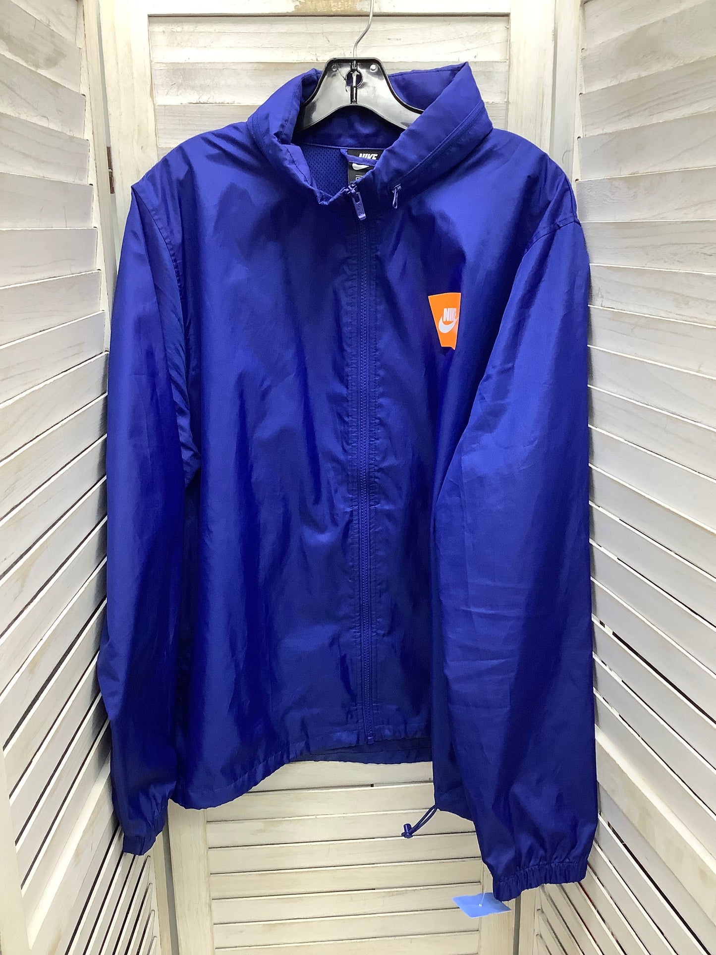 Athletic Jacket By Nike In Blue, Size: Xl