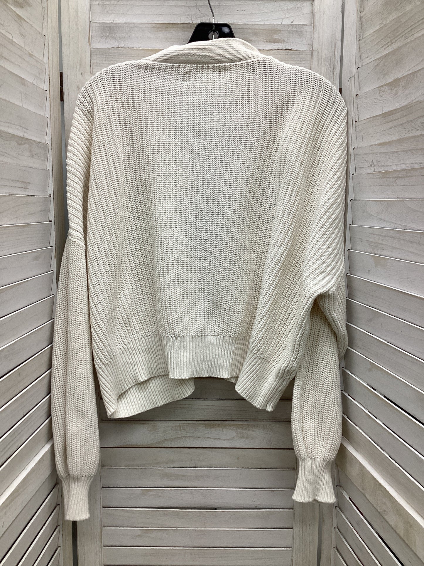 Cardigan By Loft In Ivory, Size: L