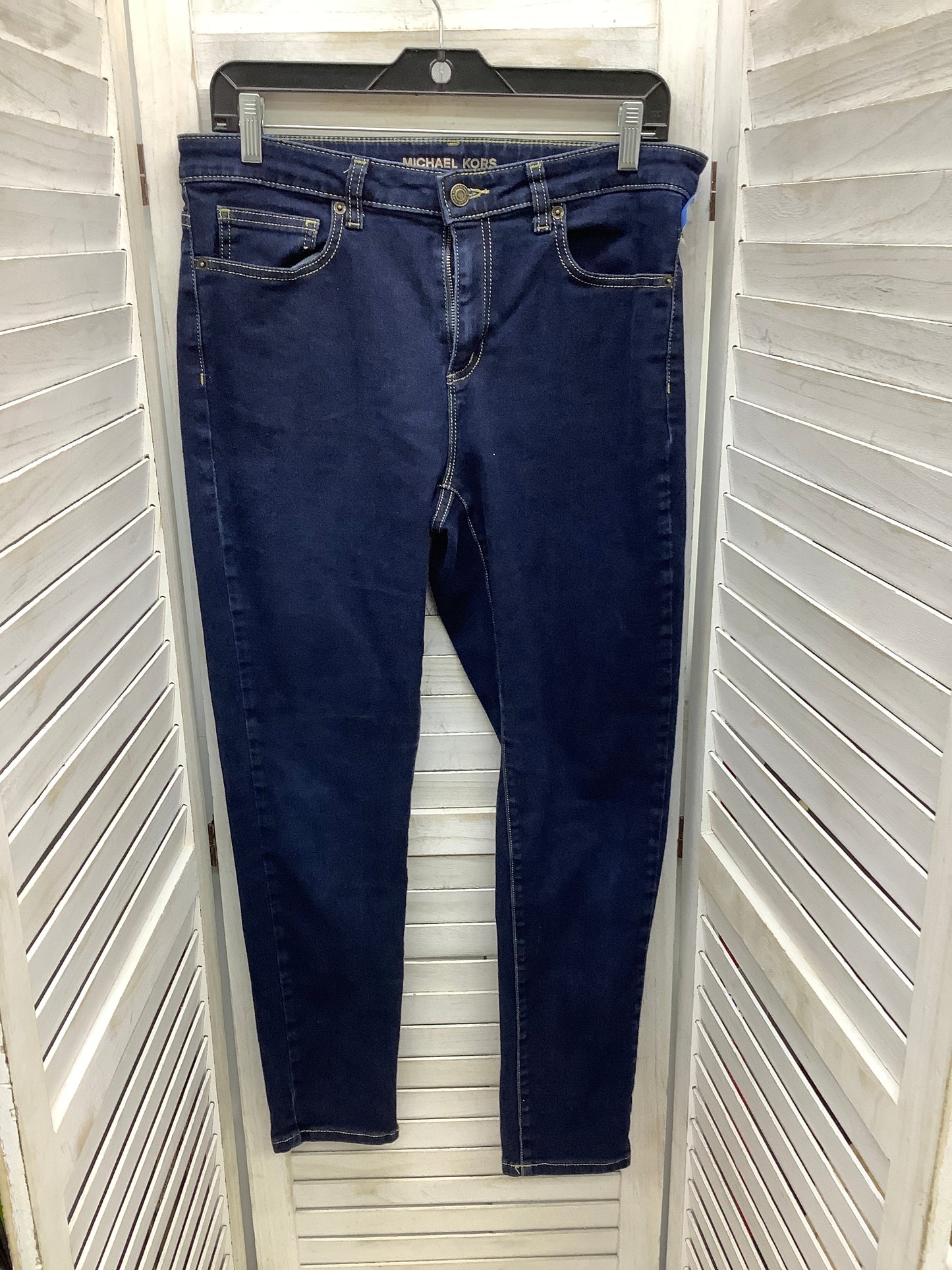 Jeans Skinny By Michael Kors In Blue, Size: 12