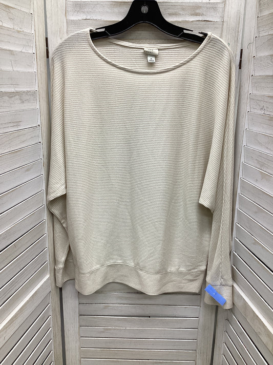 Top Long Sleeve By A New Day In Ivory, Size: M