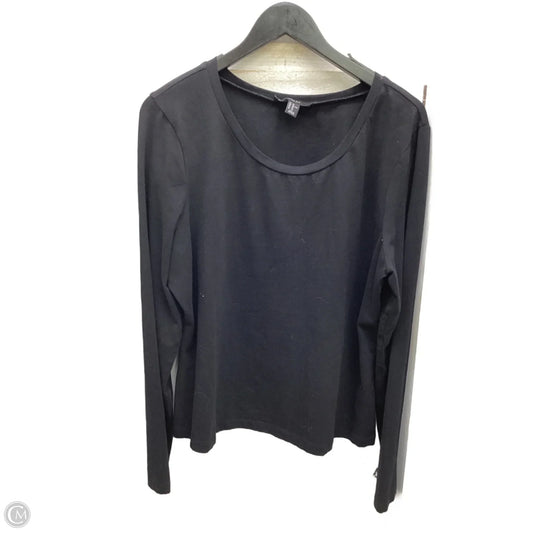 Top Long Sleeve By Forever 21 In Black, Size: 3x