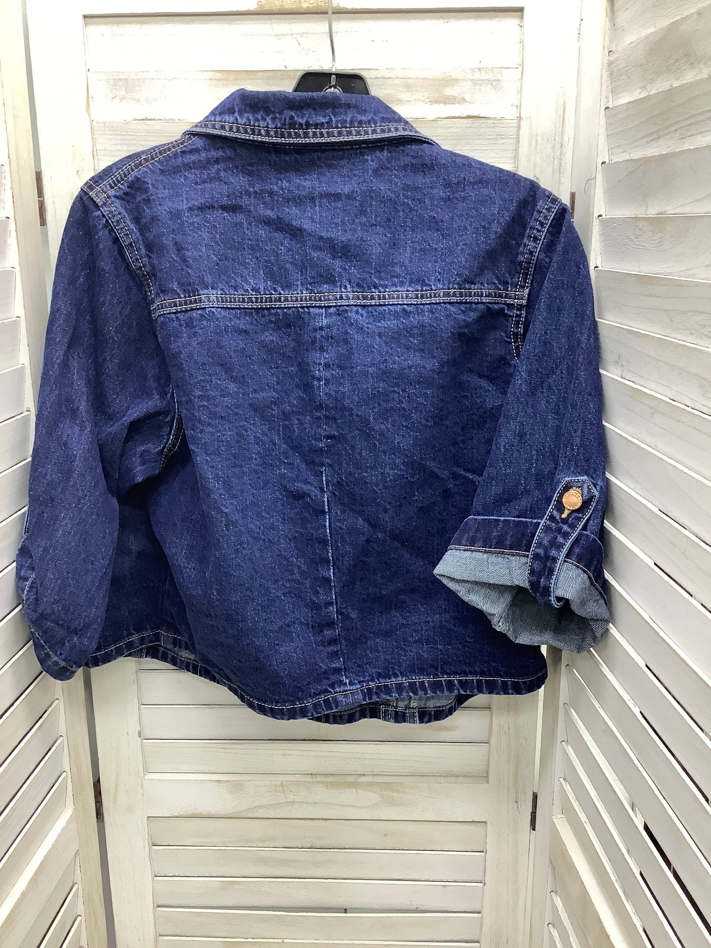 Jacket Denim By City Chic In Blue Denim, Size: Xxs