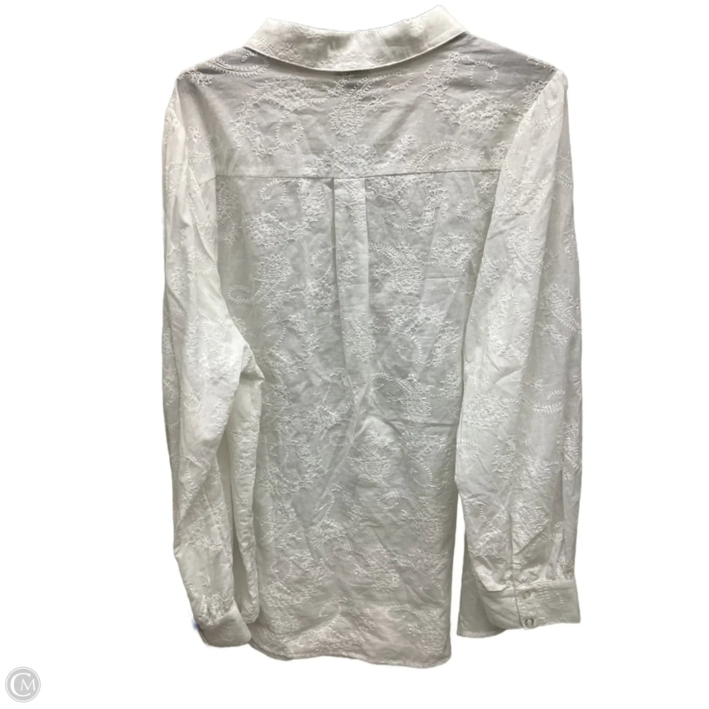 Top Long Sleeve By Torrid In White, Size: 4x