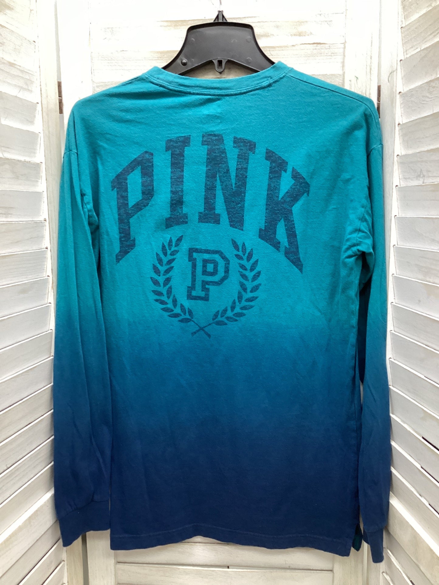 Top Long Sleeve By Pink In Blue, Size: Xs