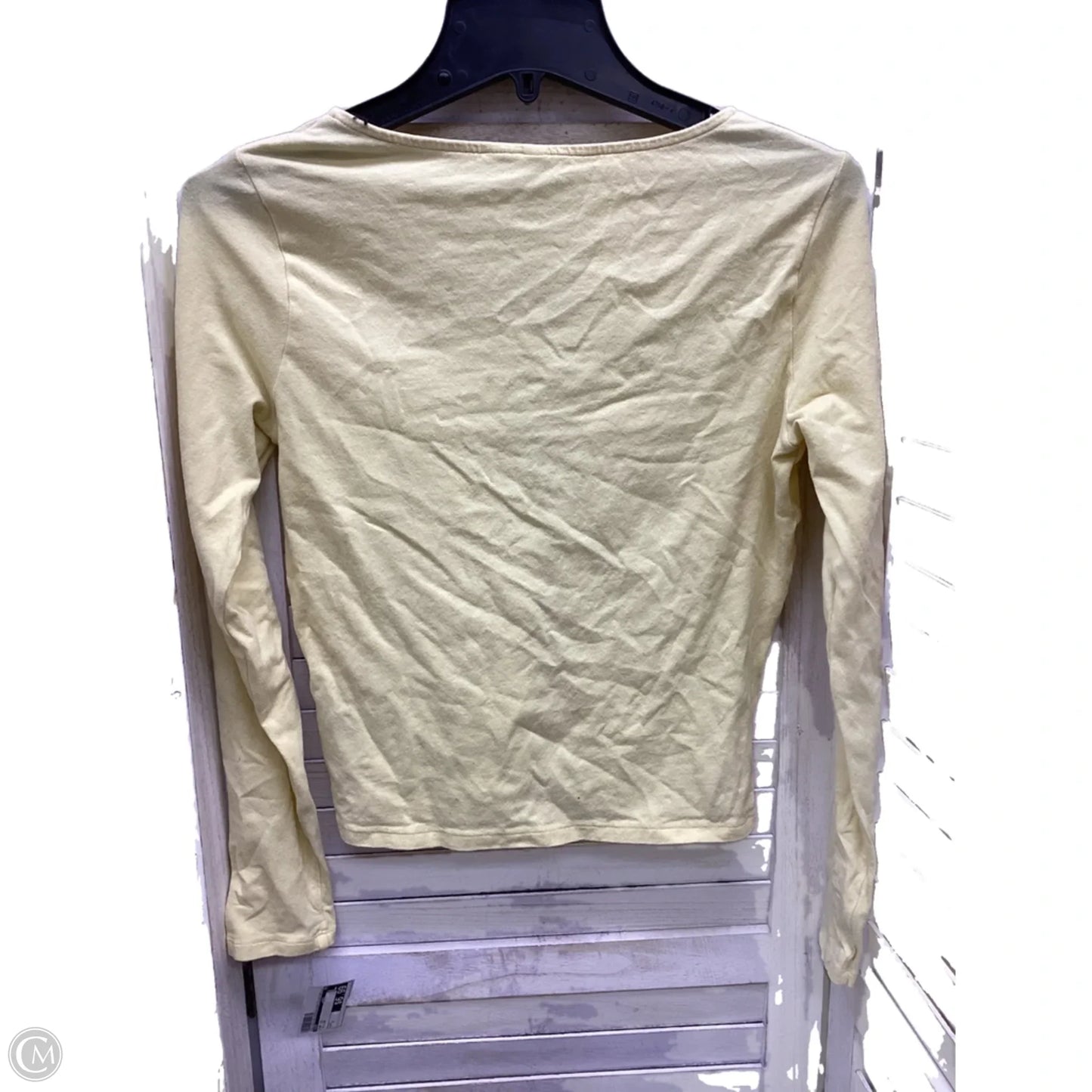 Top Long Sleeve By H&m In Yellow, Size: L