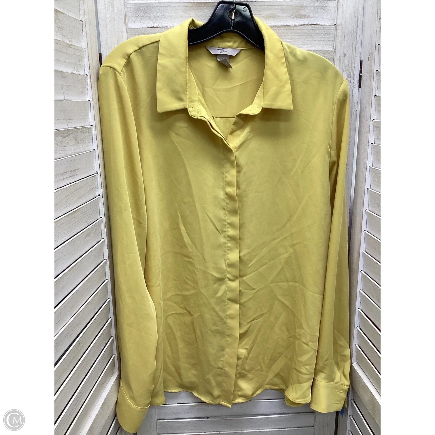 Top Long Sleeve By H&m In Yellow, Size: 10