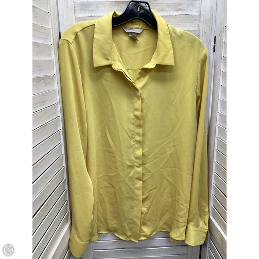 Top Long Sleeve By H&m In Yellow, Size: 10