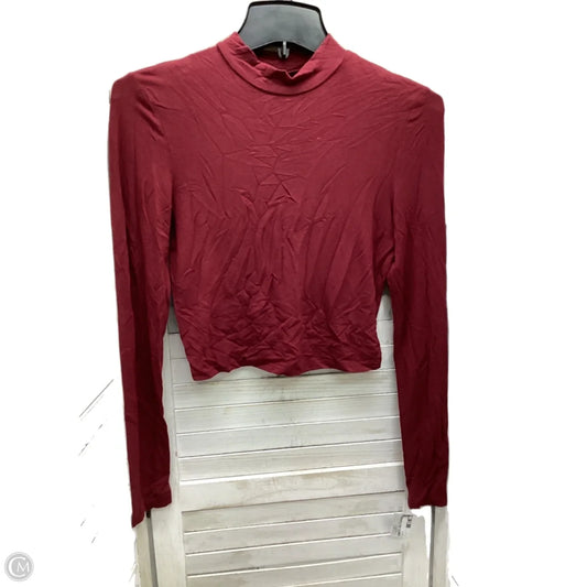 Top Long Sleeve By Clothes Mentor In Maroon, Size: M