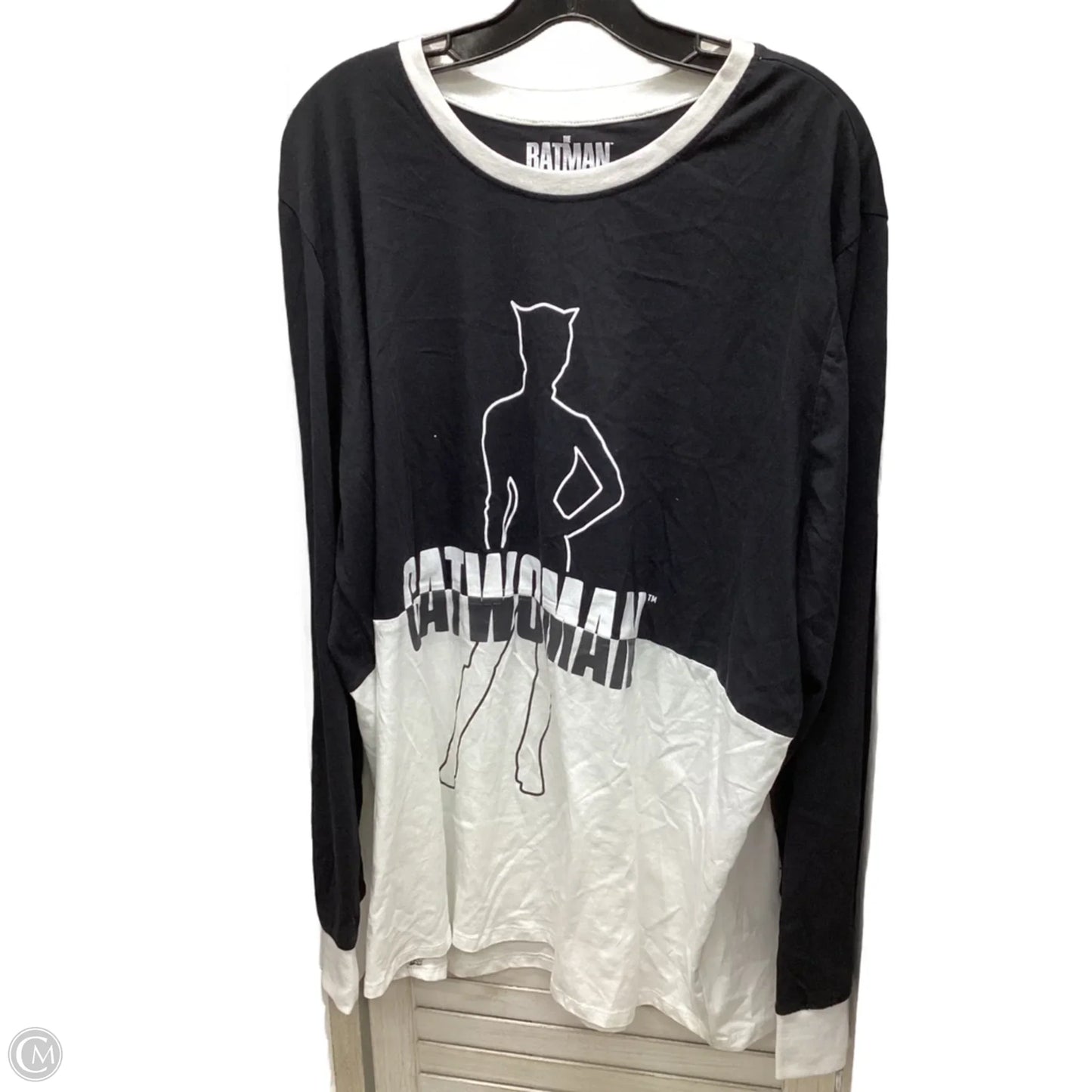 Top Long Sleeve By Clothes Mentor In Black & White, Size: 2x