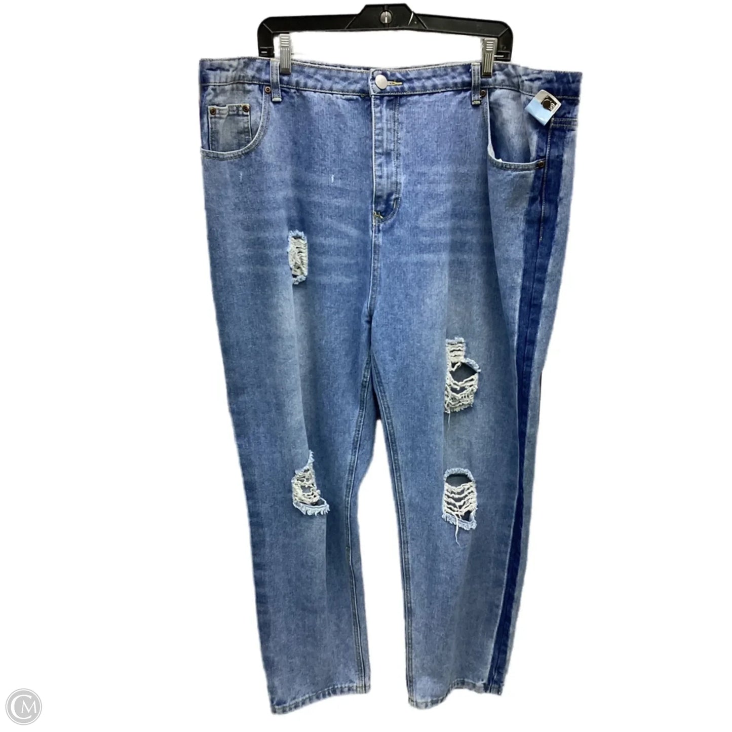 Jeans Boyfriend By Boohoo Boutique In Blue Denim, Size: 20