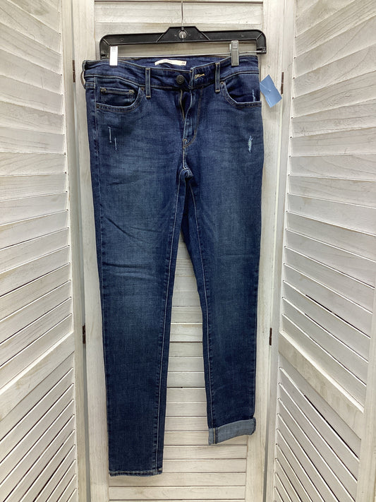 Jeans Skinny By Levis In Blue Denim, Size: 8