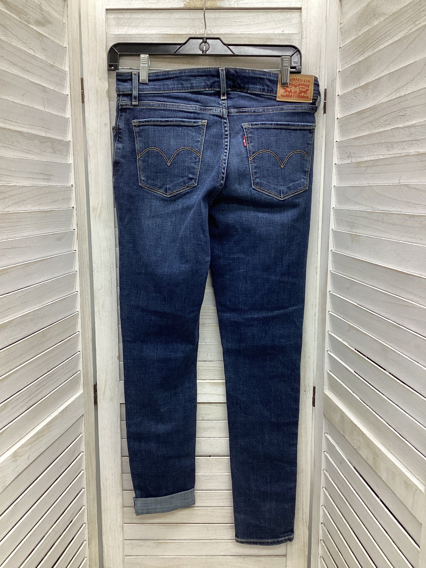 Jeans Skinny By Levis In Blue Denim, Size: 8