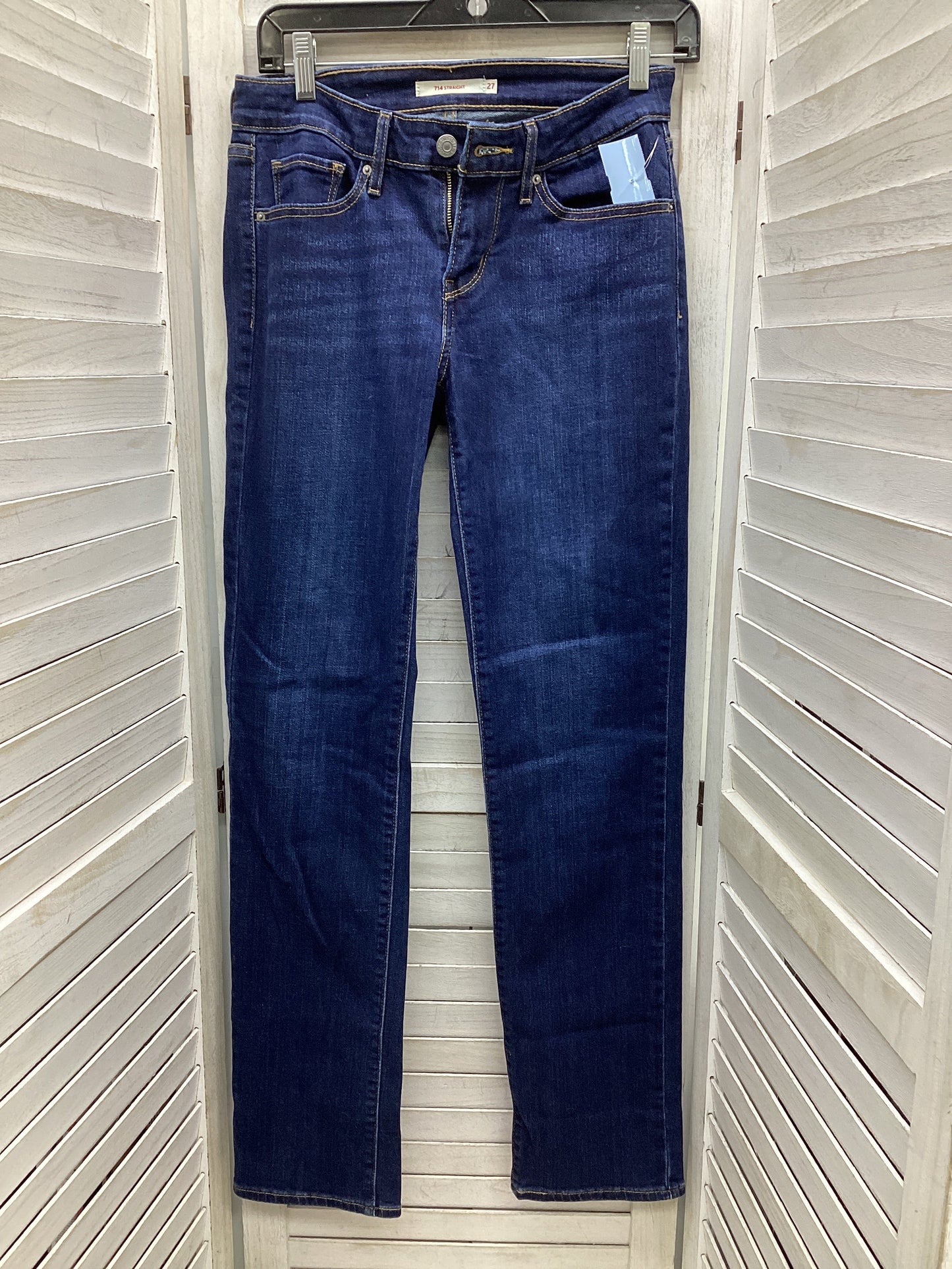 Jeans Skinny By Levis In Blue Denim, Size: 8