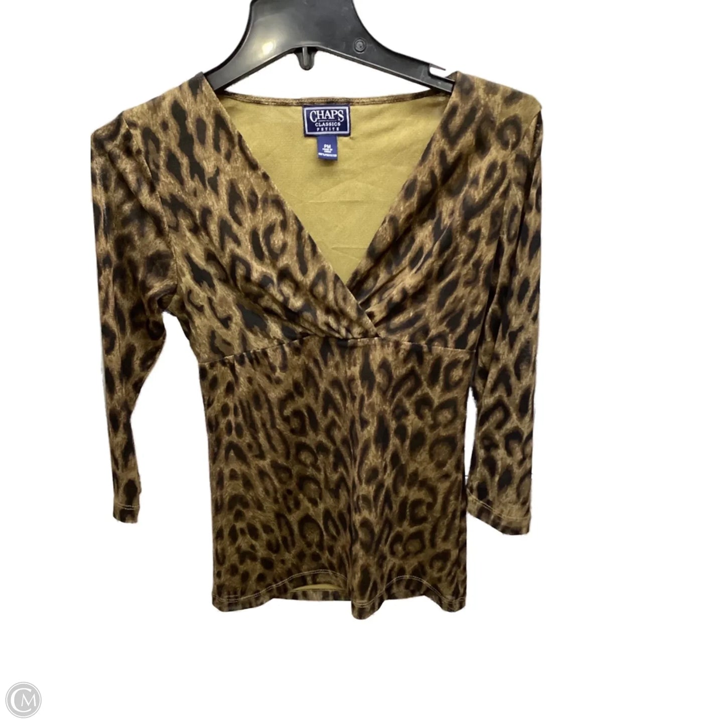 Top Long Sleeve By Chaps In Animal Print, Size: M