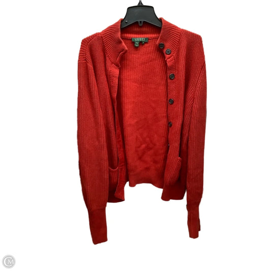 Cardigan By Lauren By Ralph Lauren In Red, Size: Xl