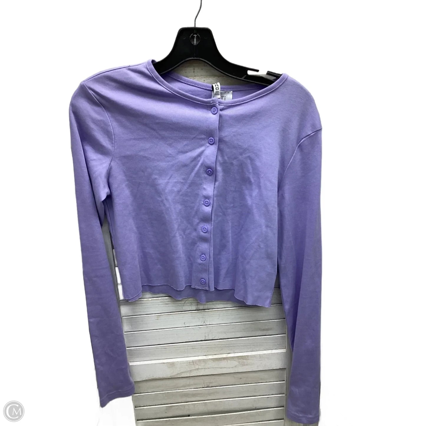 Top Long Sleeve Basic By Divided In Purple, Size: M