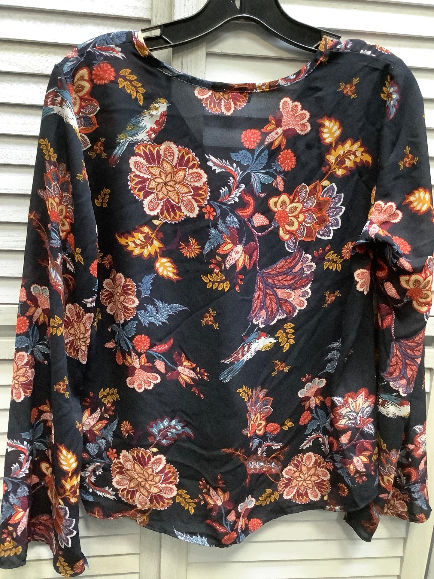 Floral Top Long Sleeve Cc, Size S