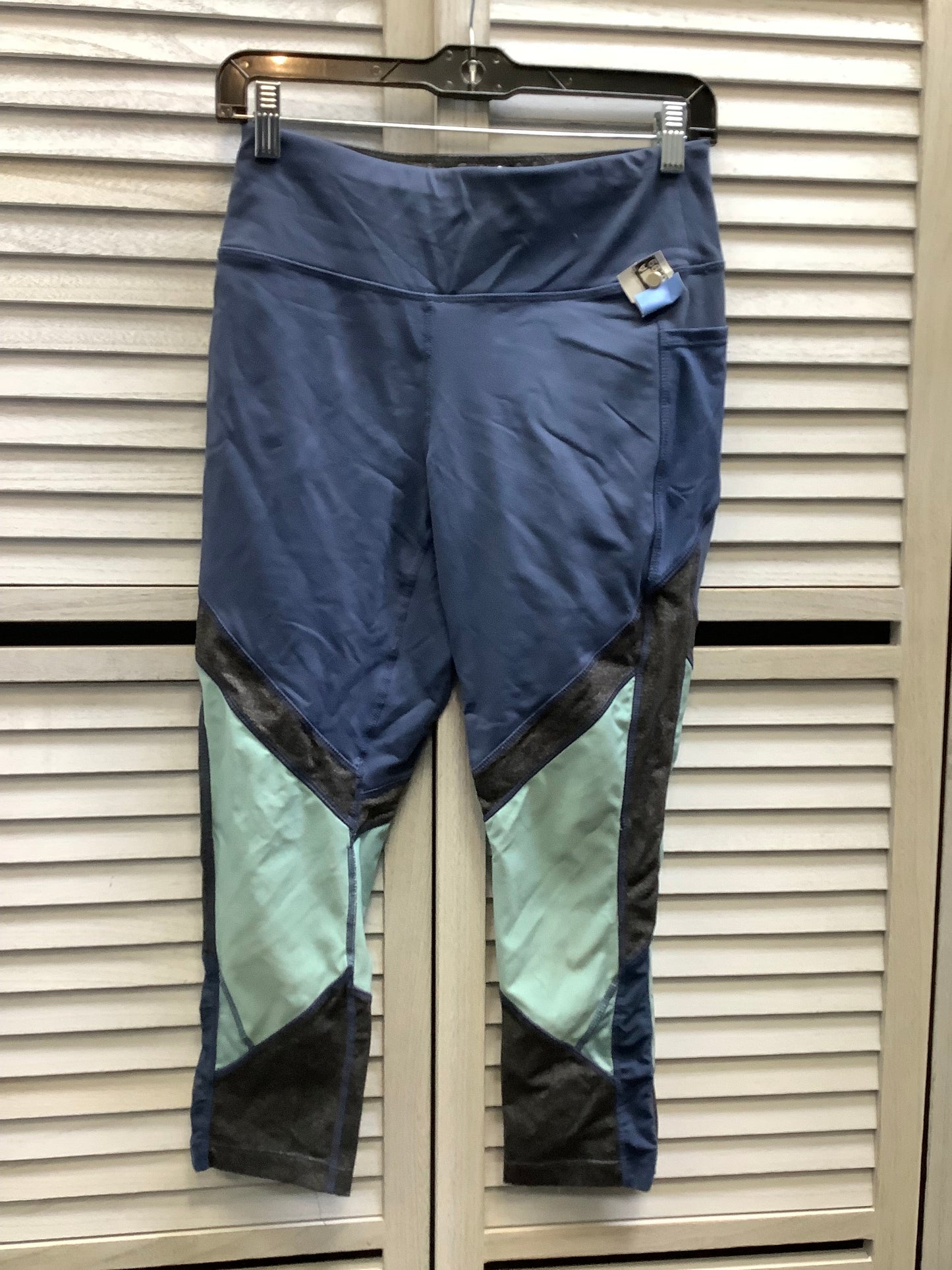 Athletic Leggings By Avia In Blue Green, Size: S